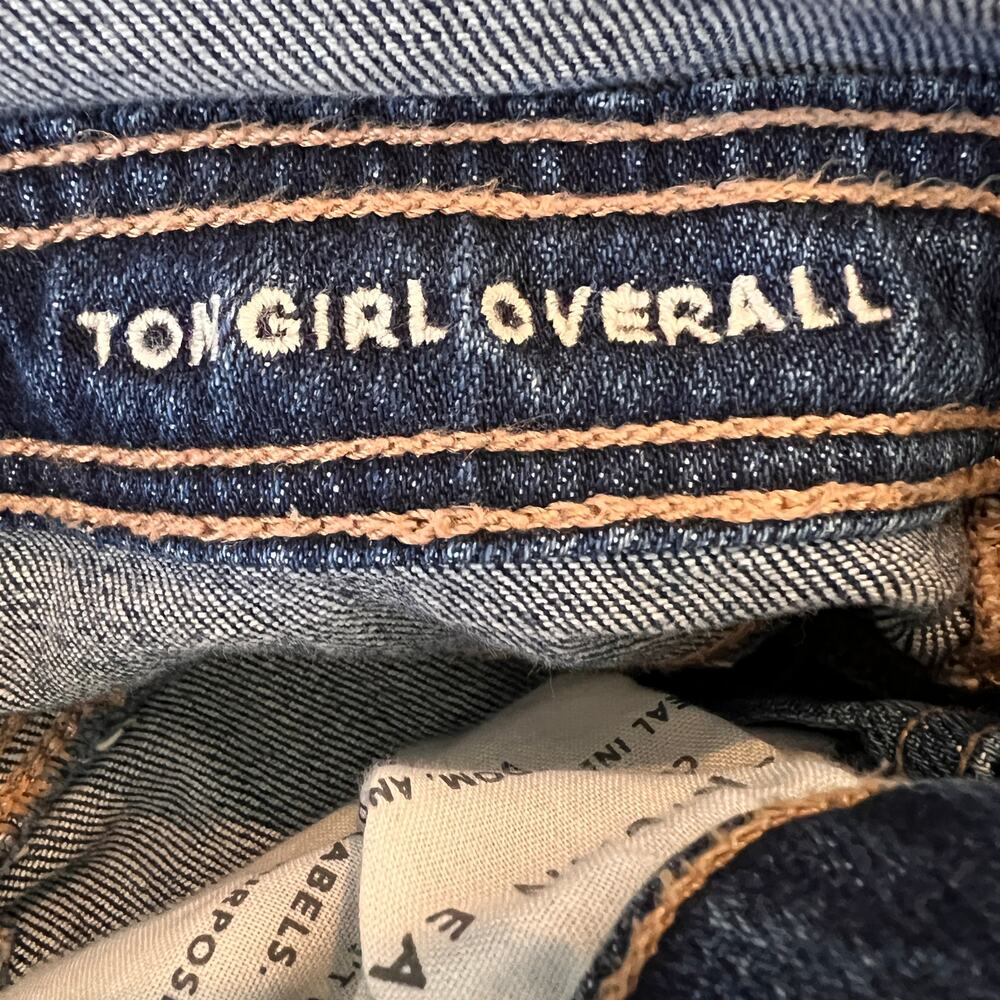 American Eagle Overalls Womens Size XS Tom Girl Stretch Cotton Blend Dark Wash - Picture 13 of 16